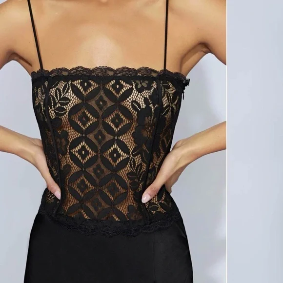 Meshki Size Medium Black Mini Dress - Picture 4 of 8